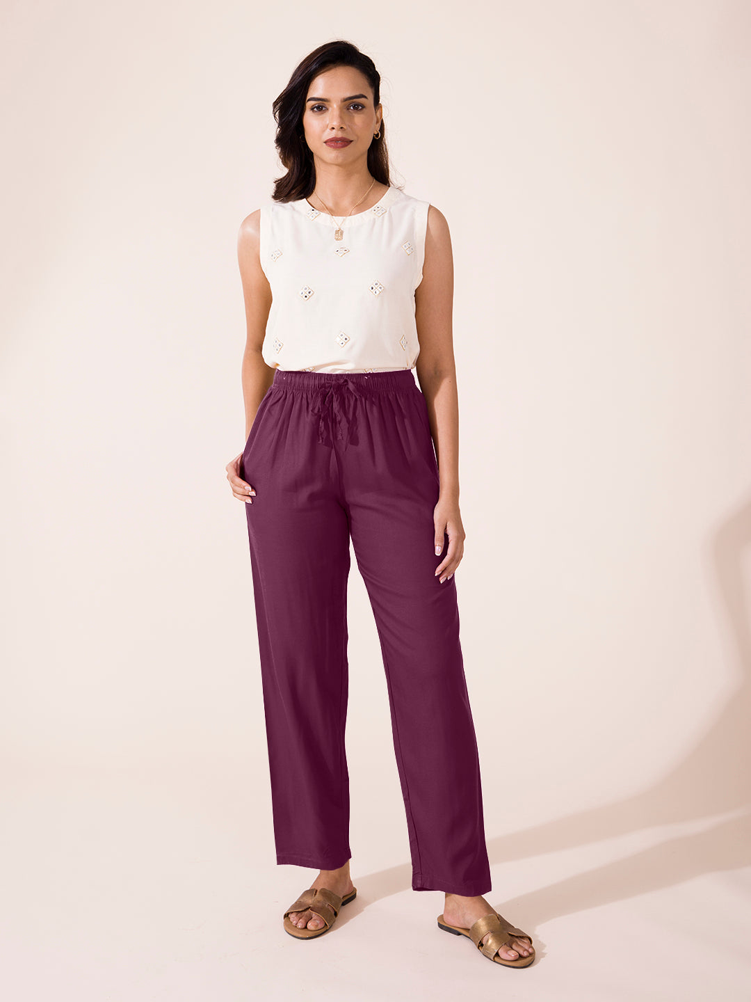 Buy Purple Pants Online in India at Best Price - Westside